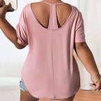 Damen lässiges Oberteil mit schickem Schulterdesign und weichem Material R&B
