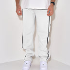 Herren Sportliche Jogginghose mit Druckknopf-Detail und seitlichen Taschen R&B