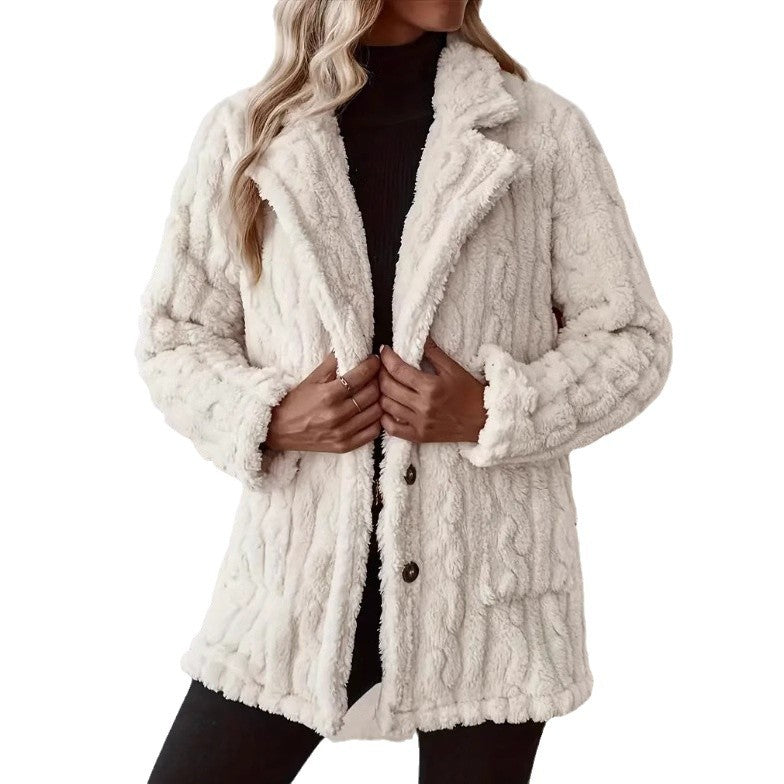 Damen Kuschelige und stilvolle Teddyjacke R&B