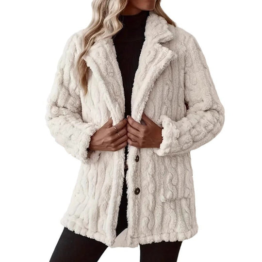 Damen Kuschelige und stilvolle Teddyjacke R&B