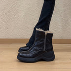 Damen modische Winterstiefel mit bequemer Innenpolsterung und rutschfester Sohle R&B