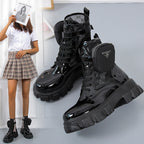 Damen Chunky Combat Boots mit praktischen Stauraum und modischen Details R&B