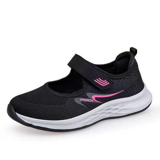 Damen Sportliche Slip-On Sneakers mit verstellbarem Klettverschluss R&B