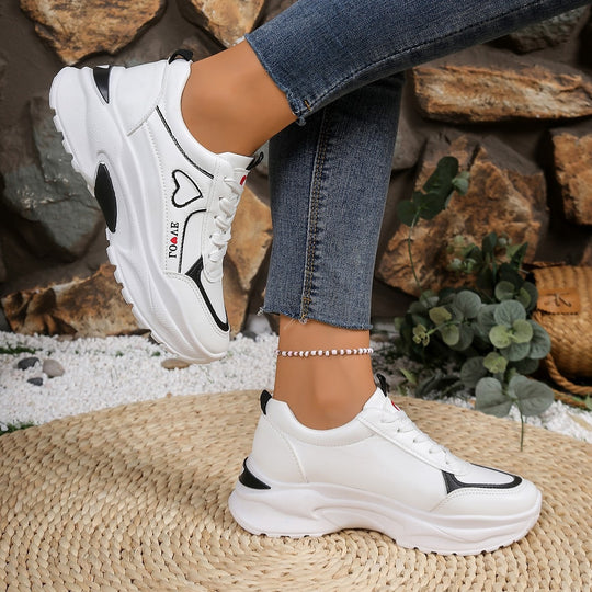 Damen modische Sneakers mit voluminösem Laufsohlen-Design R&B