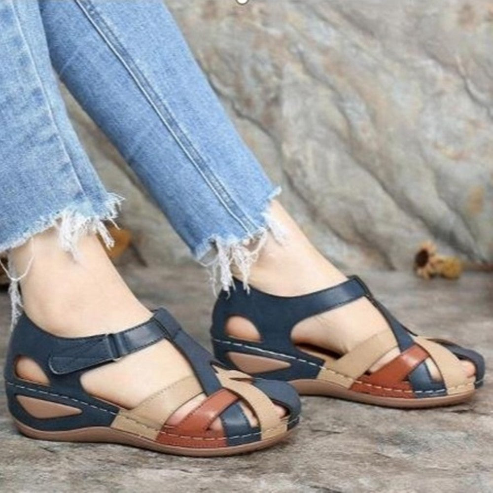 Damen Wedge-Sandalen mit verstellbarem Riemen und atmungsaktivem Obermaterial