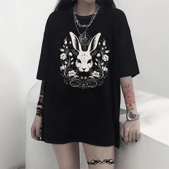 Damen Oversized T-Shirt mit dekorativem Schleifenmotiv R&B