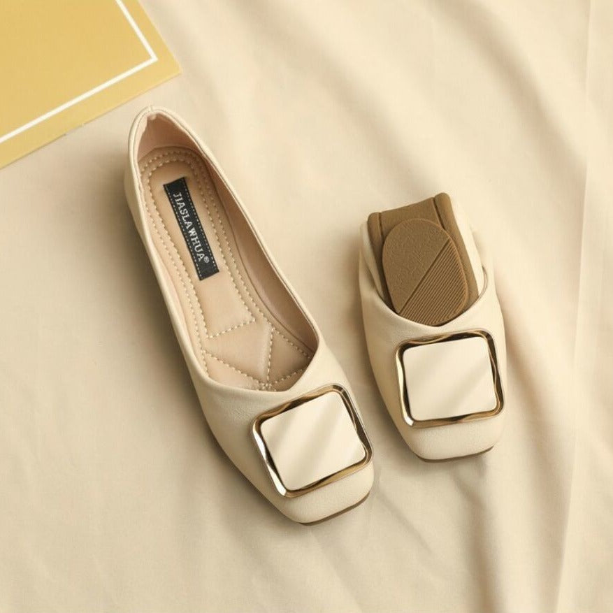 Damen Ballerinas mit elegantem Schnallenakzent