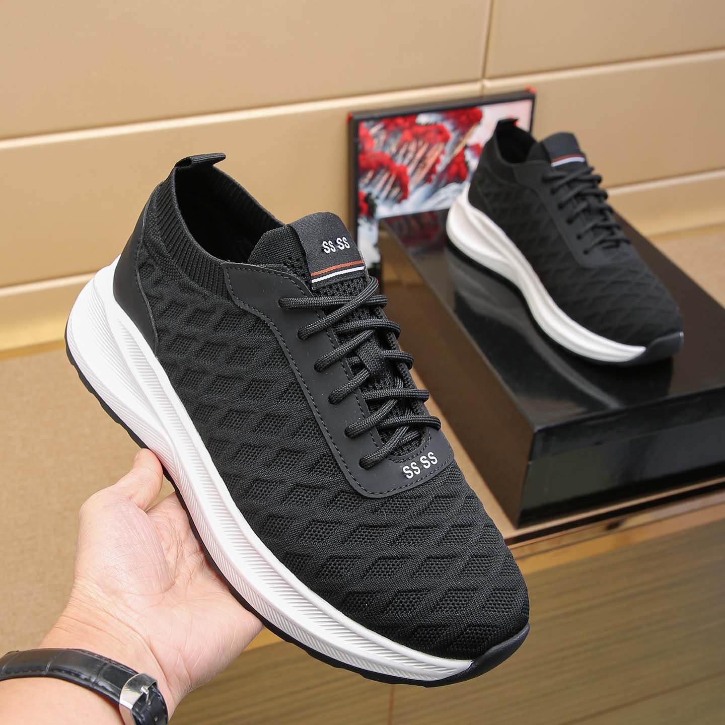 Damen Sportliche Mesh-Sneakers mit rutschfester Sohle und hochwertiger Dämpfung R&B