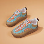 Damen Sportliche Retro Sneakers mit atmungsaktiven Einsatz und rutschfester Sohle R&B