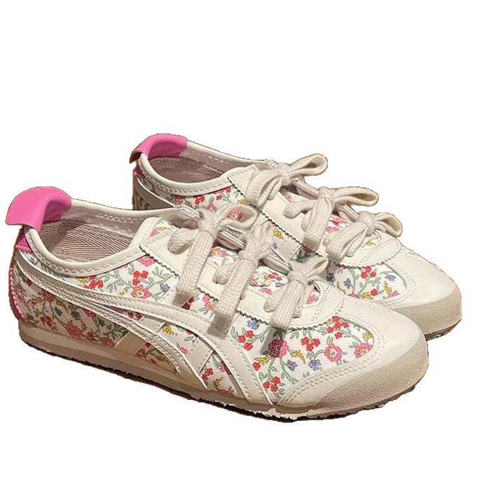 Damen Sportliche Schnürschuhe mit floralem Design R&B
