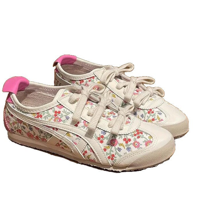 Damen Sportliche Schnürschuhe mit floralem Design R&B
