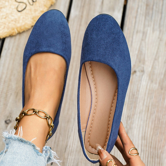 Damen Klassische Ballerinas aus weichem Wildleder R&B