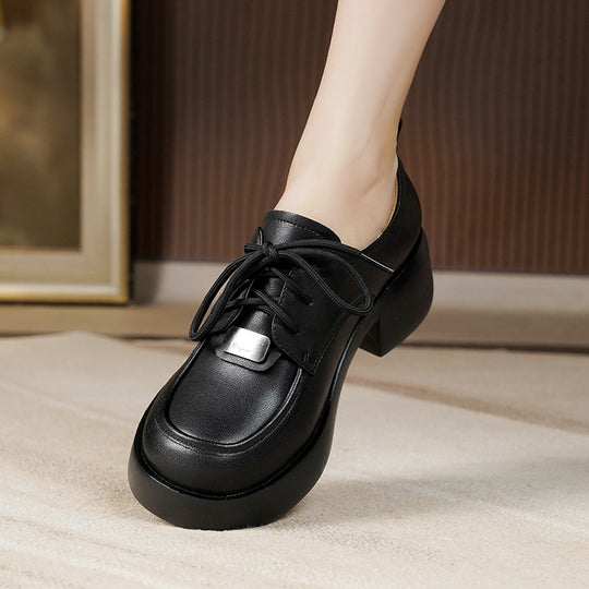 Damen Elegante und moderne Schnürschuhe mit Keilabsatz R&B