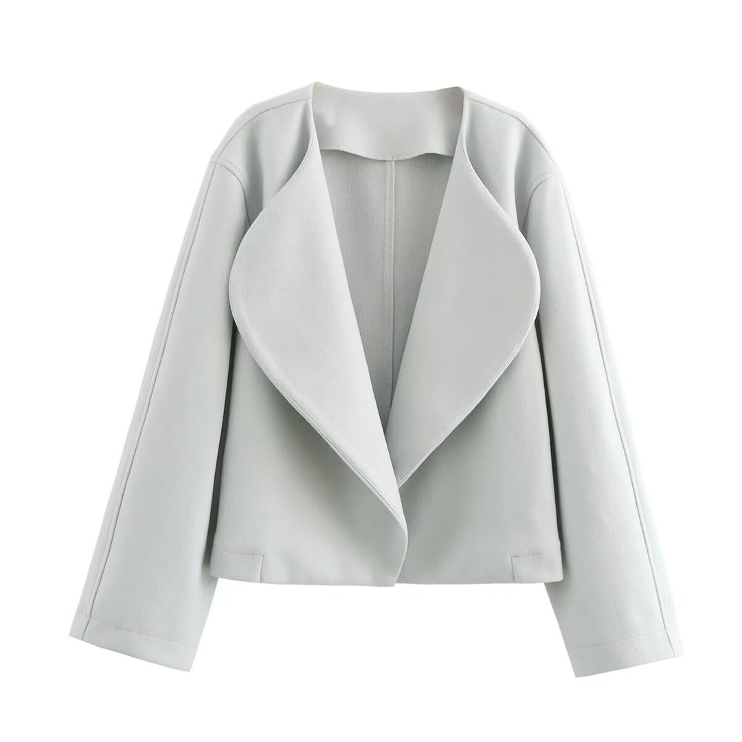 Damen eleganter Oversized-Blazer mit schickem Revers R&B