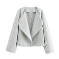 Damen eleganter Oversized-Blazer mit schickem Revers R&B
