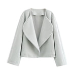 Damen eleganter Oversized-Blazer mit schickem Revers R&B