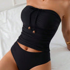 Damen Bandeau-Bikini mit elegantem Schnürdetail R&B