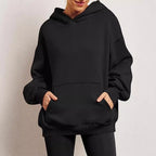 Damen Kapuzenpullover im Oversized-Stil mit praktischen Beuteltaschen