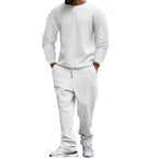 Herren lässiges Sweatshirt und Jogginghose Set mit strukturiertem Stoff R&B