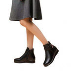 Damen Modische Stiefeletten mit Fleece-Futter und elegantem Schnallen-Detail R&B