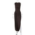 Damen Elegantes Maxikleid mit raffiniertem Wickeldesign R&B