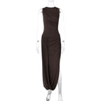 Damen Elegantes Maxikleid mit raffiniertem Wickeldesign R&B