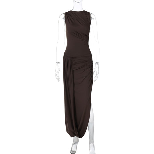 Damen Elegantes Maxikleid mit raffiniertem Wickeldesign R&B