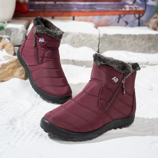 Damen Winterstiefel mit praktischem Reißverschluss und kuscheligem Innenfutter R&B