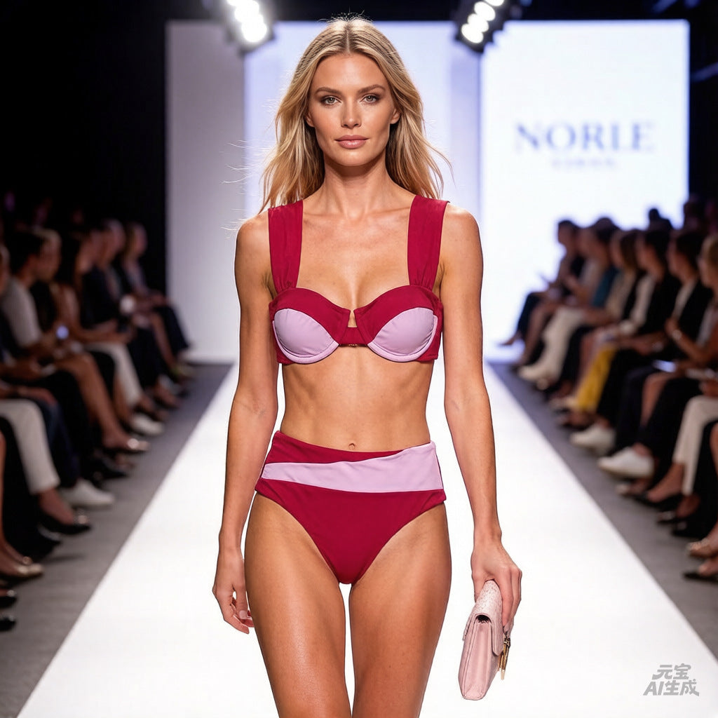 Damen Hochgeschnittenes Bikini-Set mit innovativem Design R&B