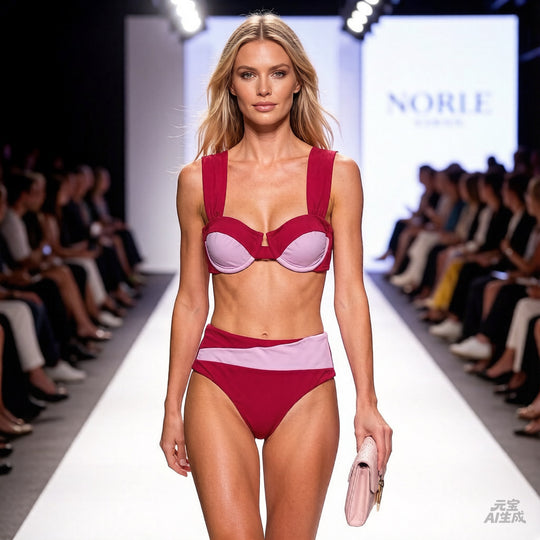 Damen Hochgeschnittenes Bikini-Set mit innovativem Design R&B