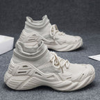 Damen Sportliche Sneakers mit atmungsaktiver Strick-Oberfläche und rutschfester Laufsohle