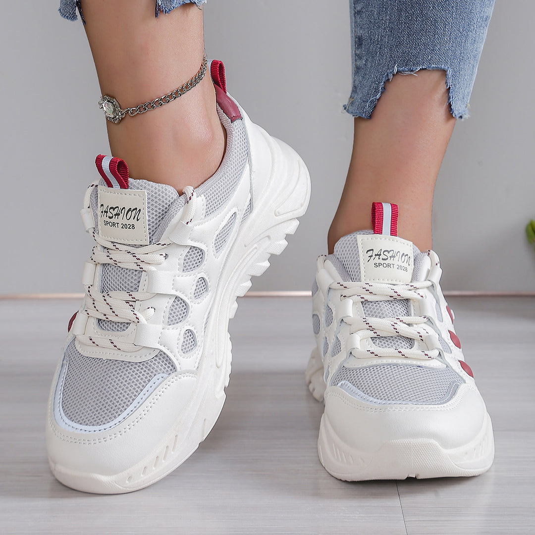 Damen Freizeit-Sneaker mit atemberaubendem Herz-Design und atmungsaktivem Obermaterial R&B