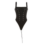 Damen Einteiler Badeanzug mit raffinierten Schnürdetails R&B