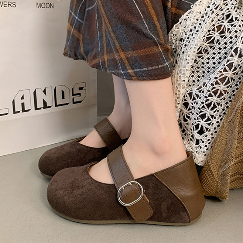 Damen Mary-Jane Schuhe mit modischem Leoprint und komfortablem Riemen R&B