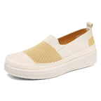 Damen Slip-On Sneakers mit atmungsaktiver Strickoberfläche und rutschfester Sohle R&B