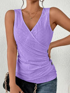 Damen Wickeloberteil mit dekorativem Knopfdetail und trendiger Strickstruktur R&B