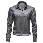 Herren Hemd mit elegantem Muster und modernem Glanz