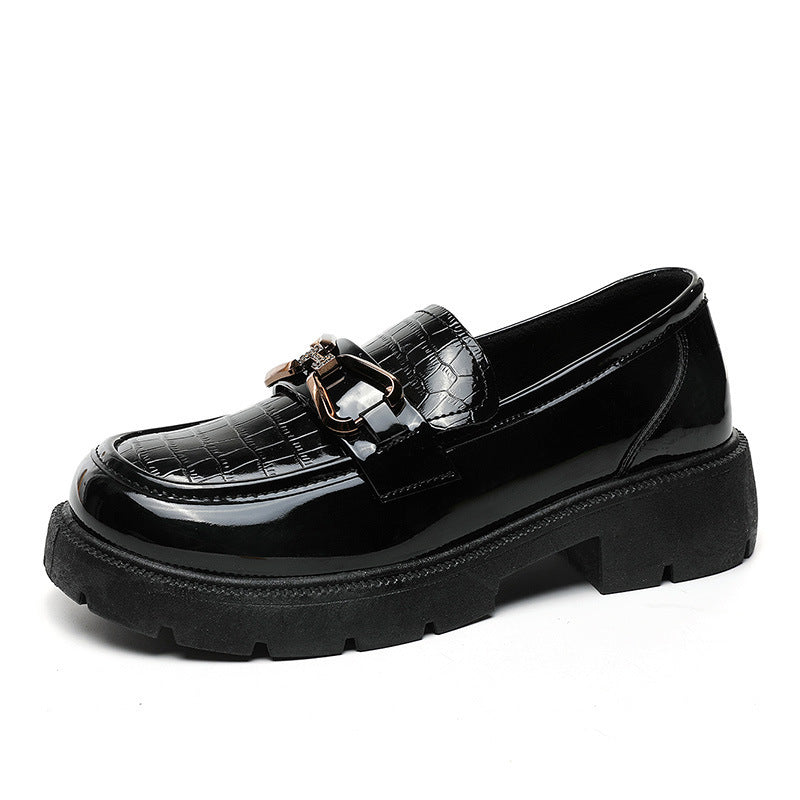 Damen Elegante und bequeme Loafer mit modischem Schnallen-Design R&B