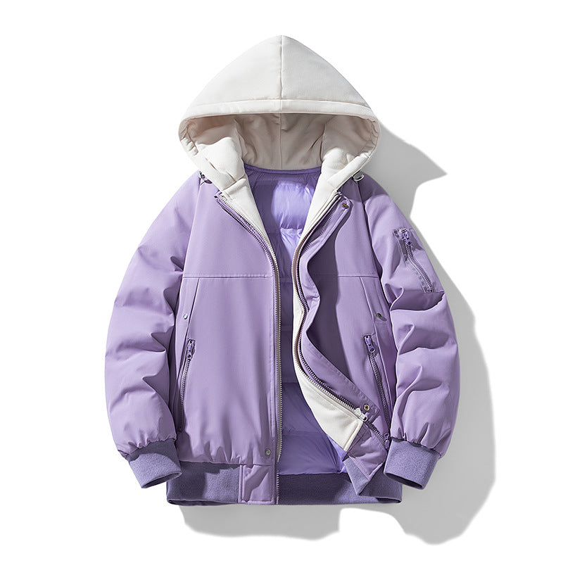Damen wattierte Übergangsjacke mit abnehmbarem Kapuzensystem und stylischem Innenfutter R&B