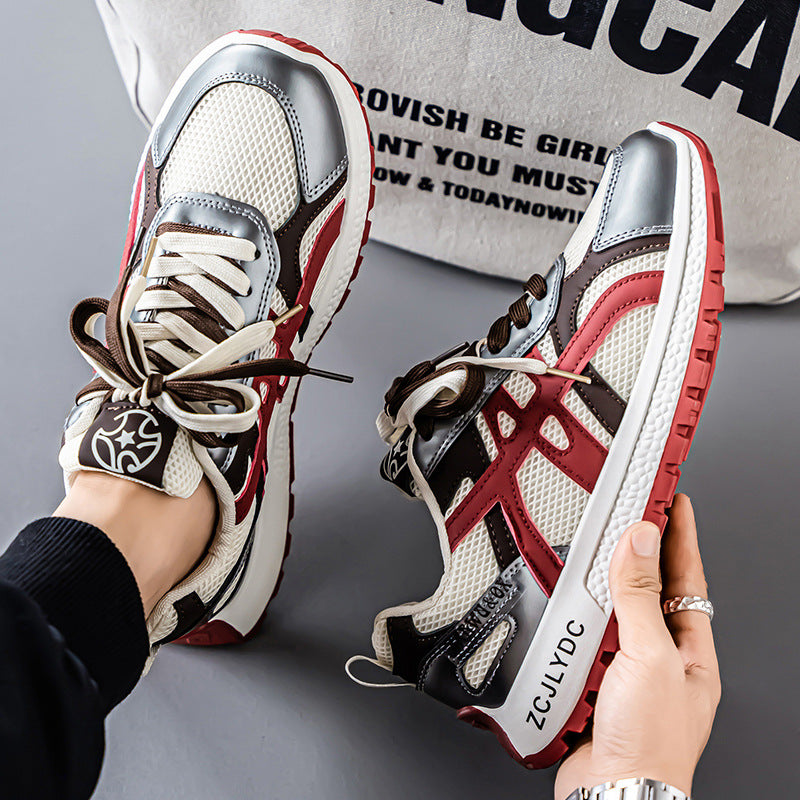 Damen sportliche Lauf-Sneaker mit atmungsaktiver Mesh-Oberfläche und stoßdämpfender Sohle R&B