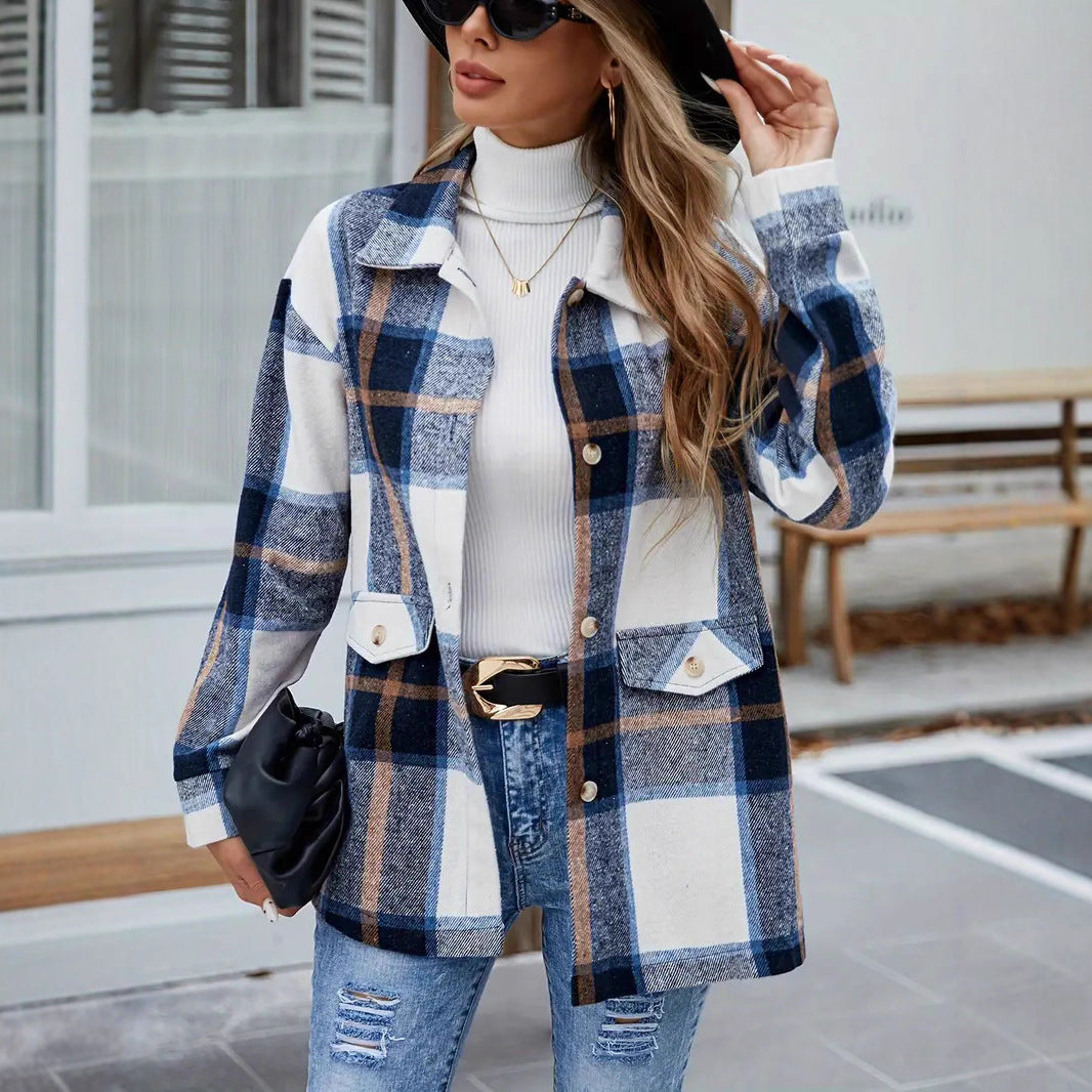 Damen Karierte Overshirt R&B