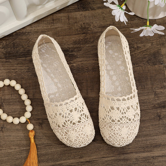 Damen elegante und atmungsaktive Spitzenschuhe R&B