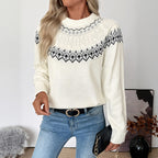 Damen Strickpullover mit traditionellem Norweger-Muster R&B