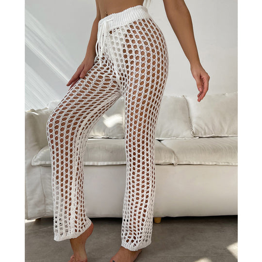 Damen Häkel-Sommerhose mit weitem Schnitt und elastischem Bund R&B