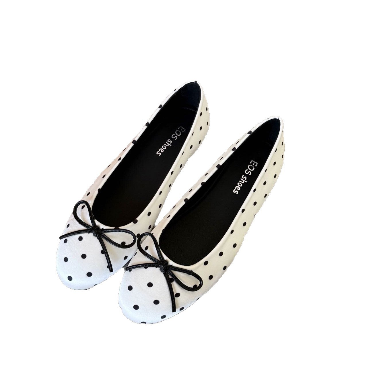 Damen Ballerinas mit modischem Punkte-Design und dekorativem Schleifenakzent R&B