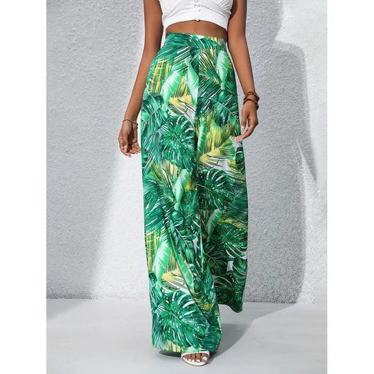 Damen Weit geschnittene Sommerhose mit floralem Muster R&B