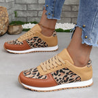 Damen Sportliche Sneaker mit animalistischem Muster und dämpfender Sohle R&B