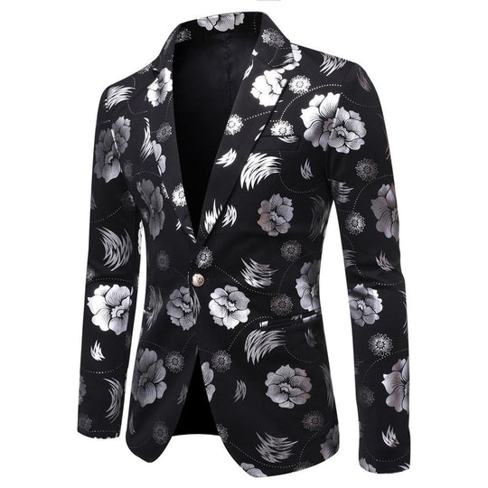 Herren Blazer mit floralem Design und elegantem Schnitt R&B