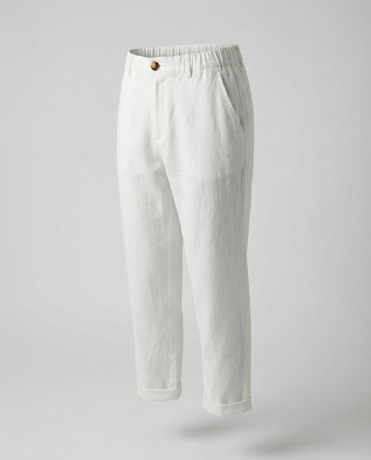 Damen Bequeme Chinohose mit umgeschlagenem Saum