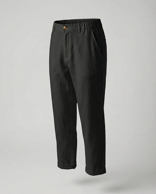 Damen Bequeme Chinohose mit umgeschlagenem Saum